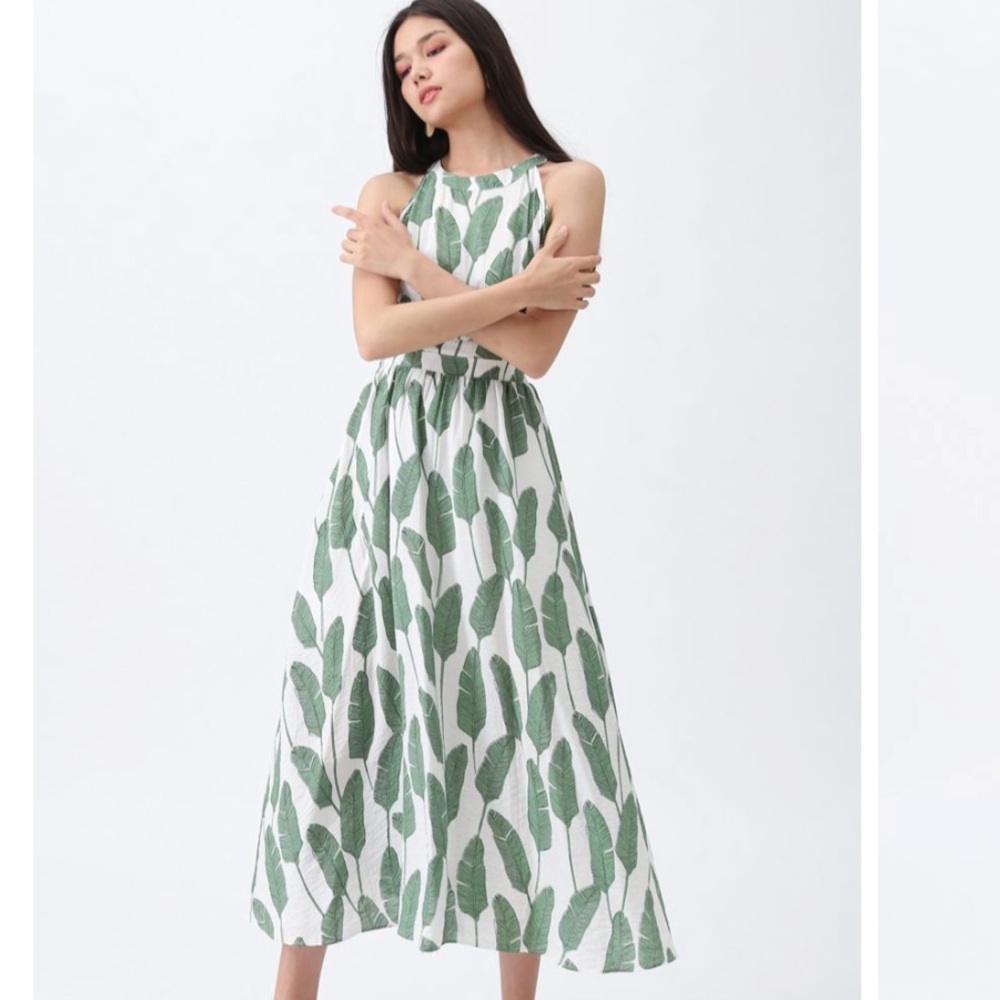 Chicwish summer palm leaf dress